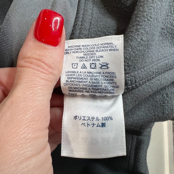 Lands End Men's Full Zip Fleece Vest Jacket Sleeveless Black Size Medium - Picture 9 of 12